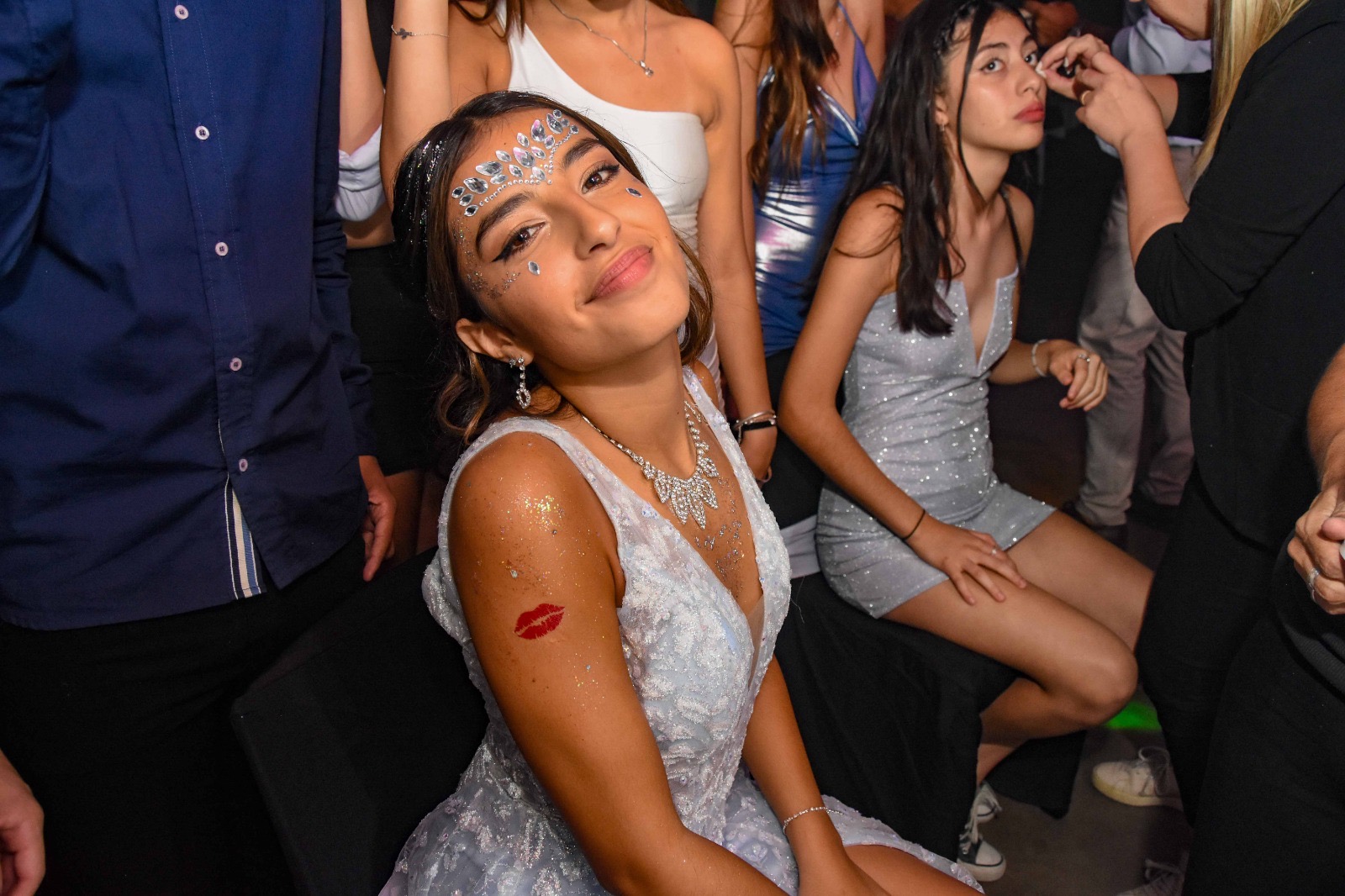 Quinceañera en la fiesta